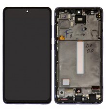 Дисплей для Samsung A525 Galaxy A52, A526 Galaxy A52 5G, фиолетовый, с рамкой, High Copy (OLED 6,42")