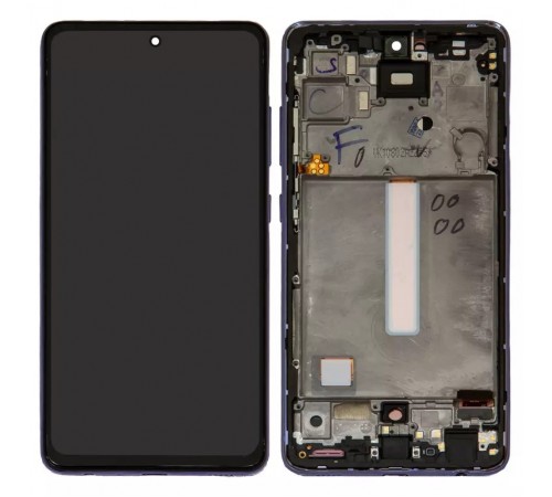 Дисплей для Samsung A525 Galaxy A52, A526 Galaxy A52 5G, фиолетовый, с рамкой, High Copy (OLED 6,42")