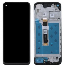 Дисплей для Motorola Moto G9 Power, чорний, з рамкою, High Copy