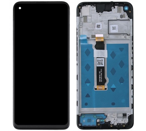 Дисплей для Motorola Moto G9 Power, чорний, з рамкою, High Copy
