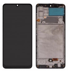 Дисплей для Samsung A325 Galaxy A32, чорний, з рамкою, High Copy original LCD size, (OLED 6,4")