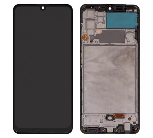 Дисплей для Samsung A325 Galaxy A32, чорний, з рамкою, High Copy original LCD size, (OLED 6,4")