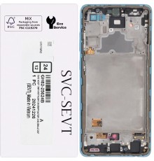 Дисплей для Samsung A725 Galaxy A72, A726 Galaxy A72 5G, синий, с рамкой, Original, сервисная упаковка, #GH82-25624A/GH82-25463A/GH82-25460A/GH82-25849A