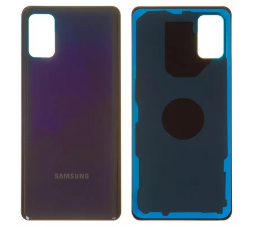 Задняя панель корпуса для Samsung A415 Galaxy A41, черная (Prism Crush Black)