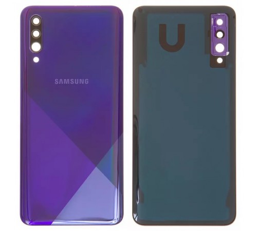 Задняя панель корпуса для Samsung A307F/DS Galaxy A30s, фиолетовая (Prism Crush Violet) + стекло камеры