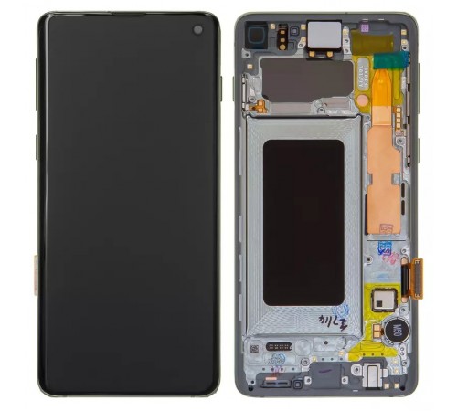 Дисплей для Samsung G973 Galaxy S10, зелений, з рамкою, Original, сервісна упаковка, #GH82-18850E/GH82-18835E Дисплей для Samsung G973 Galaxy S10, зелений, з рамкою, Original, сервісна упаковка, #GH82-18850E/GH82-18835E