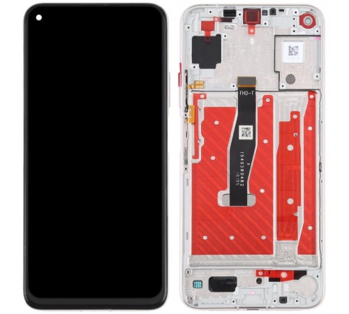 Дисплей для Huawei Honor 20, Nova 5T, серебристый (Icelandic White), с рамкой, Original (PRC), YAL-L21
