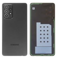 Задняя панель корпуса для Samsung A525 Galaxy A52, черная (Awesome Black) + стекло камеры