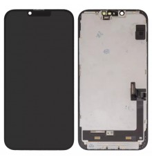 Дисплей для iPhone 14 Plus, чорний, з рамкою, Оригінал (переклеєно скло)