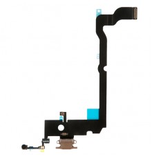 Шлейф для iPhone XS Max, коннектора зарядки, золотистый, с микрофоном, Original (PRC), с разборки