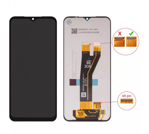Дисплей для Samsung A146B Galaxy A14 5G, черный, без рамки, (Box) 48 pin, BS066FBM-L09-DB01_1.1