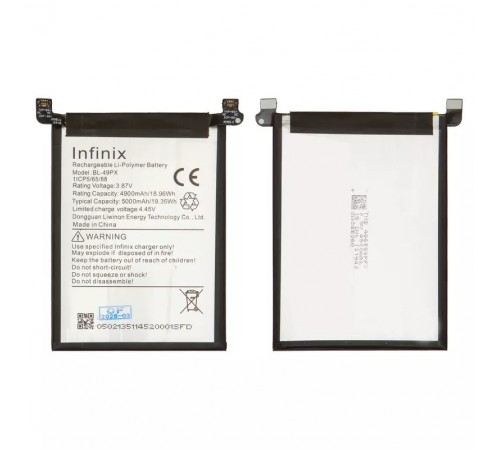Акумулятор BL-49PX для Infinix GT 10 Pro (X6739), Zero 30 4G (X6731B), Zero 30 5G (X6731), Li-Polymer, 3,87 В, 5000 мА·год, Original (PRC)