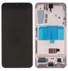 Дисплей для Samsung S901B Galaxy S22 5G, розовый (Pink Gold), с рамкой, Оригинал (переклеено стекло)