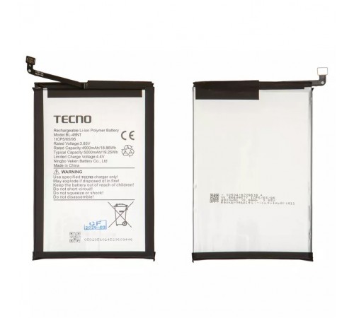 Акумулятор BL-49NT для Tecno Pop 7 (BF6), Spark Go (2023) (BF7), Li-Polymer, 3,85 В, 5000 мАг, Original (PRC)