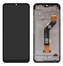 Дисплей для Tecno Pop 5 LTE, черный, с рамкой, Оригинал (переклеено стекло), BD4, BD4i, BD4a