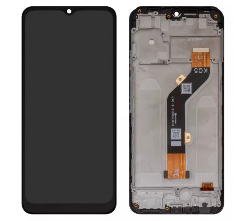 Дисплей для Tecno Pop 5 LTE, черный, с рамкой, Оригинал (переклеено стекло), BD4, BD4i, BD4a