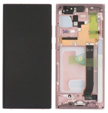 Дисплей для Samsung N985F Galaxy Note 20 Ultra, N986B Galaxy Note 20 Ultra 5G, бронзовый (Mystic Bronze), с рамкой, Original, сервисная упаковка, #GH82-31459D