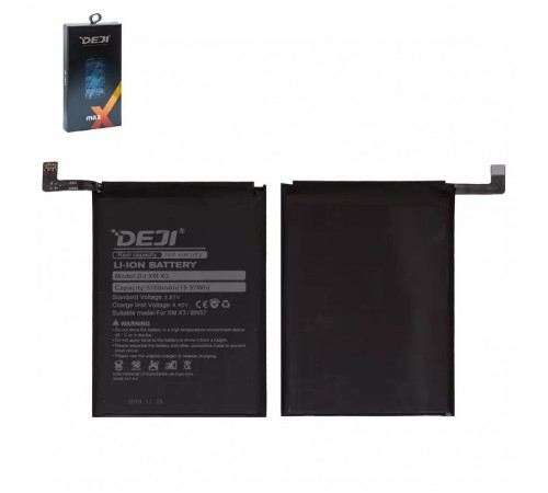 Аккумулятор Deji BN57 для Xiaomi Poco X3, Poco X3 Pro, Li-ion, 3,87 B, 5160 мАч