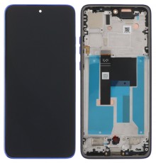 Дисплей для Motorola Edge 50 Neo, синий (Nautical Blue), с рамкой, Original (PRC)