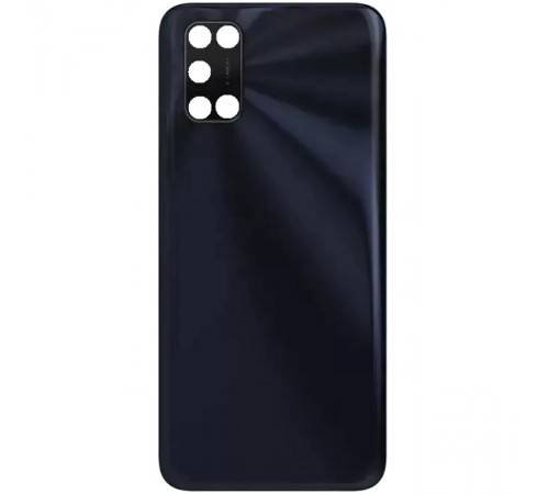 Задня панель корпуса для Oppo A52, A72, A92, чорна (Twilight Black) + скло камери