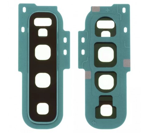 Стекло камеры для Samsung G973 Galaxy S10, зеленое (Prism Green), с рамкой