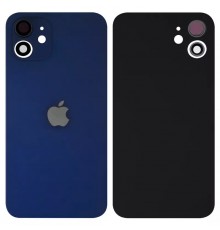 Задня панель корпусу для iPhone 12, синя + скло камери, small hole
