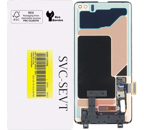 Дисплей для Samsung G975 Galaxy S10 Plus, черный, без рамки, Original, сервисная упаковка, #GH82-12256A