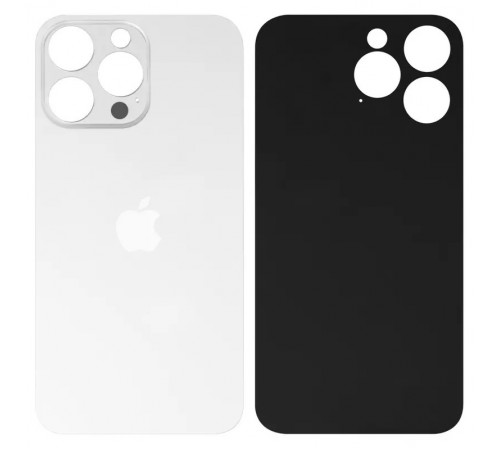 Задняя панель корпуса для iPhone 14 Pro Max, белая, нужно снять стекло камеры, small hole Задняя панель корпуса для iPhone 14 Pro Max, белая, нужно снять стекло камеры, small hole