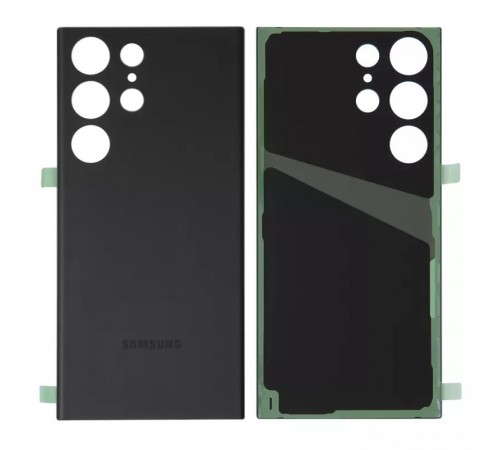 Задняя панель корпуса для Samsung S918 Galaxy S23 Ultra, черная (Phantom Black)