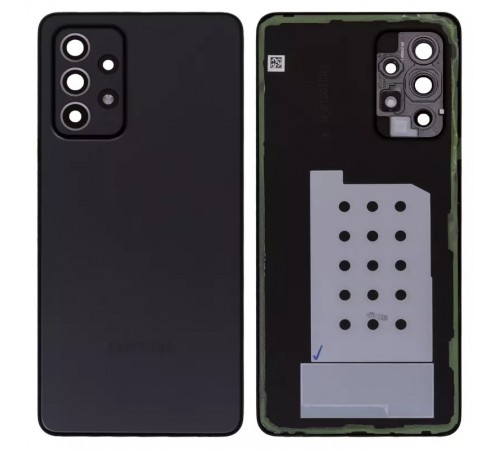 Задняя панель корпуса для Samsung A526 Galaxy A52 5G, черная + стекло камеры Задняя панель корпуса для Samsung A526 Galaxy A52 5G, черная + стекло камеры