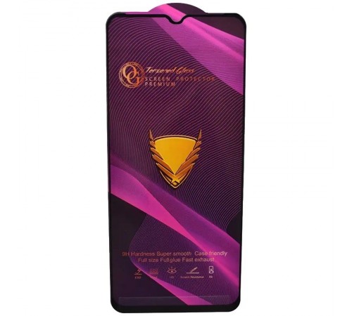 Защитное стекло для Motorola Moto G8 Power Lite XT2055, совместимо с чехлом, Full Glue, (без упаковки), черный