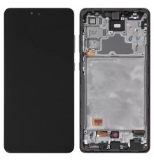 Дисплей для Samsung A725 Galaxy A72, A726 Galaxy A72 5G, чорний, з рамкою, High Copy з широким обідком, (OLED)