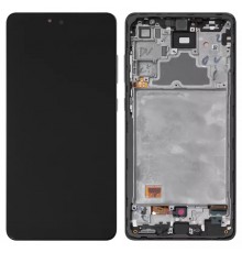 Дисплей для Samsung A725 Galaxy A72, A726 Galaxy A72 5G, черный, с рамкой, High Copy с широким ободком, (OLED)