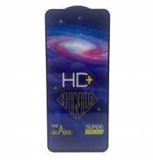 Захисне скло для Xiaomi Poco C40, Redmi 10C, Redmi 12C, сумісне з чохлом, Full Glue, (без упаковки), чорний