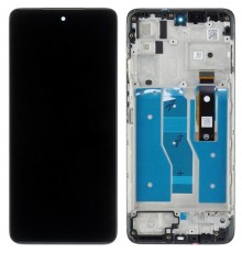 Дисплей для Motorola Moto G52 XT2221, Moto G82 XT2225, Moto G71s, черный, с рамкой, Original (PRC)