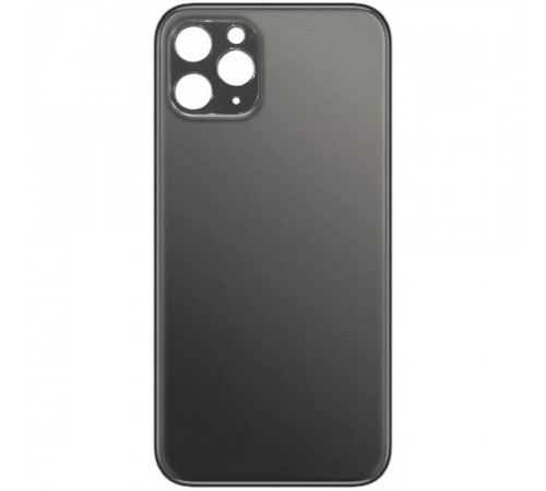 Задняя панель корпуса для iPhone 11 Pro Max, серая, не нужно снимать стекло камеры, Original (PRC), big hole, matte space gray