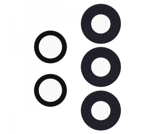 Скло камери для Samsung A135 Galaxy A13 4G, A137F, A336B, A536B, A736B, чорне, без рамки, комплект 5 шт.