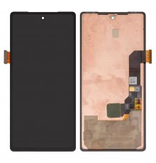 Дисплей для Google Pixel 7a, черный, без рамки, Оригинал (переклеено стекло)