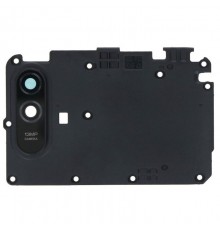 Скло камери для Xiaomi Redmi 9A, Redmi 9AT, чорне, з рамкою