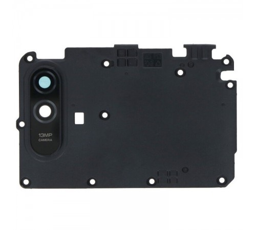 Скло камери для Xiaomi Redmi 9A, Redmi 9AT, чорне, з рамкою