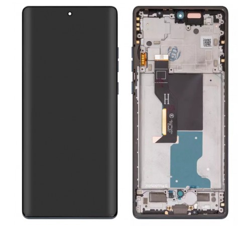 Дисплей для Motorola Edge 50 Fusion, синій (Forest Blue), з рамкою, Original (PRC)