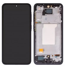 Дисплей для Samsung A356 Galaxy A35 5G, синий, с рамкой, High Copy (OLED), navy
