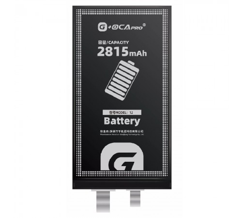 Акумулятор G-OCA Pro для iPhone 12, iPhone 12 Pro, Li-ion, 3,83 В, 2815 мА·г, без контролера, (A2479)