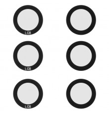 Скло камери для Samsung M135 Galaxy M13, чорне, без рамки, комплект 3 шт.