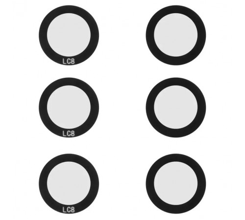 Стекло камеры для Samsung M135 Galaxy M13, черное, без рамки, комплект 3 шт.