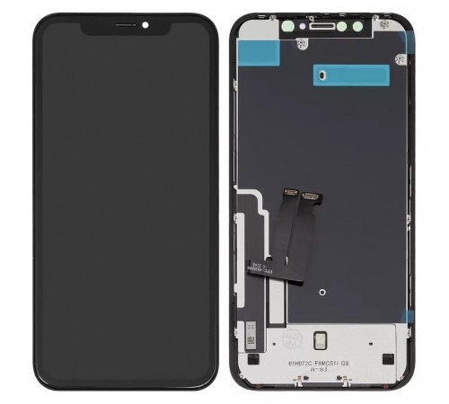 Дисплей для iPhone XR, чорний, з рамкою, Copy (TFT), ZY, LTPS