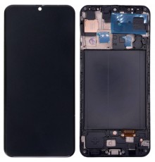 Дисплей для Samsung A305 Galaxy A30, A505 Galaxy A50, A507 Galaxy A50s, черный, с рамкой, Сopy (TFT)