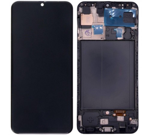 Дисплей для Samsung A305 Galaxy A30, A505 Galaxy A50, A507 Galaxy A50s, черный, с рамкой, Сopy (TFT)