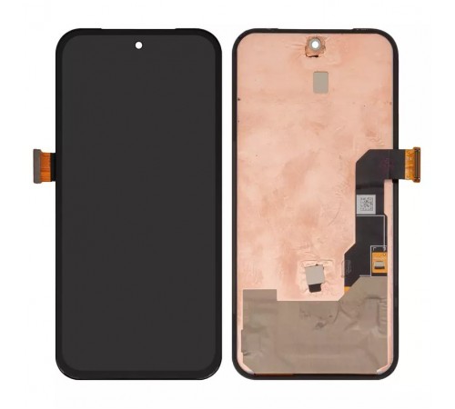 Дисплей для Google Pixel 8a, чорний, без рамки, Оригінал (переклеєно скло), GKV4X, G6GPR, G8HHN, G576D