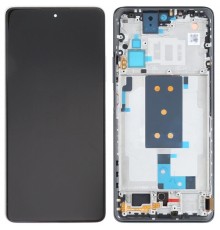 Дисплей для Xiaomi 11T, 11T Pro, серебристый (Moonlight White), с рамкой, Original (PRC) (переклеено стекло), 21081111RG, 2107113SG, 2107113SI, 2107113SR